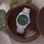 Reloj Casio MTP-1302D-3AV Acero Inoxidable Esfera Verde Fecha 50M
