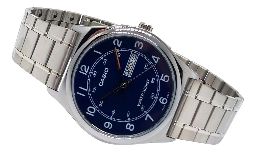 Reloj Casio MTP-V006D-2B Acero Inoxidable Esfera Azul Clásico