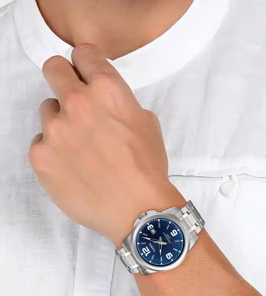 Reloj Casio MTP-1314D-2AV Acero Inoxidable Azul Fecha 50M