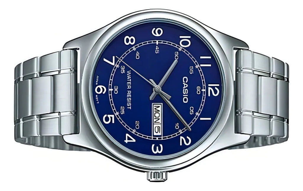 Reloj Casio MTP-V006D-2B Acero Inoxidable Esfera Azul Clásico