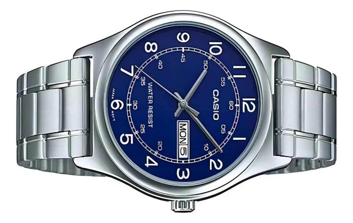 Reloj Casio MTP-V006D-2B Acero Inoxidable Esfera Azul Clásico
