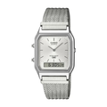 Reloj Casio AQ-230EM-7A Plateado Analógico Digital Vintage Acero Inoxidable