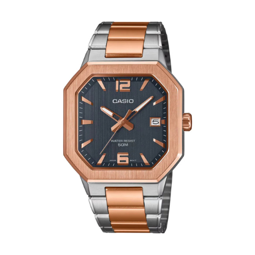 Reloj Casio MTP-B195RG-2AV Acero Inoxidable Bicolor Esfera Azul 50M
