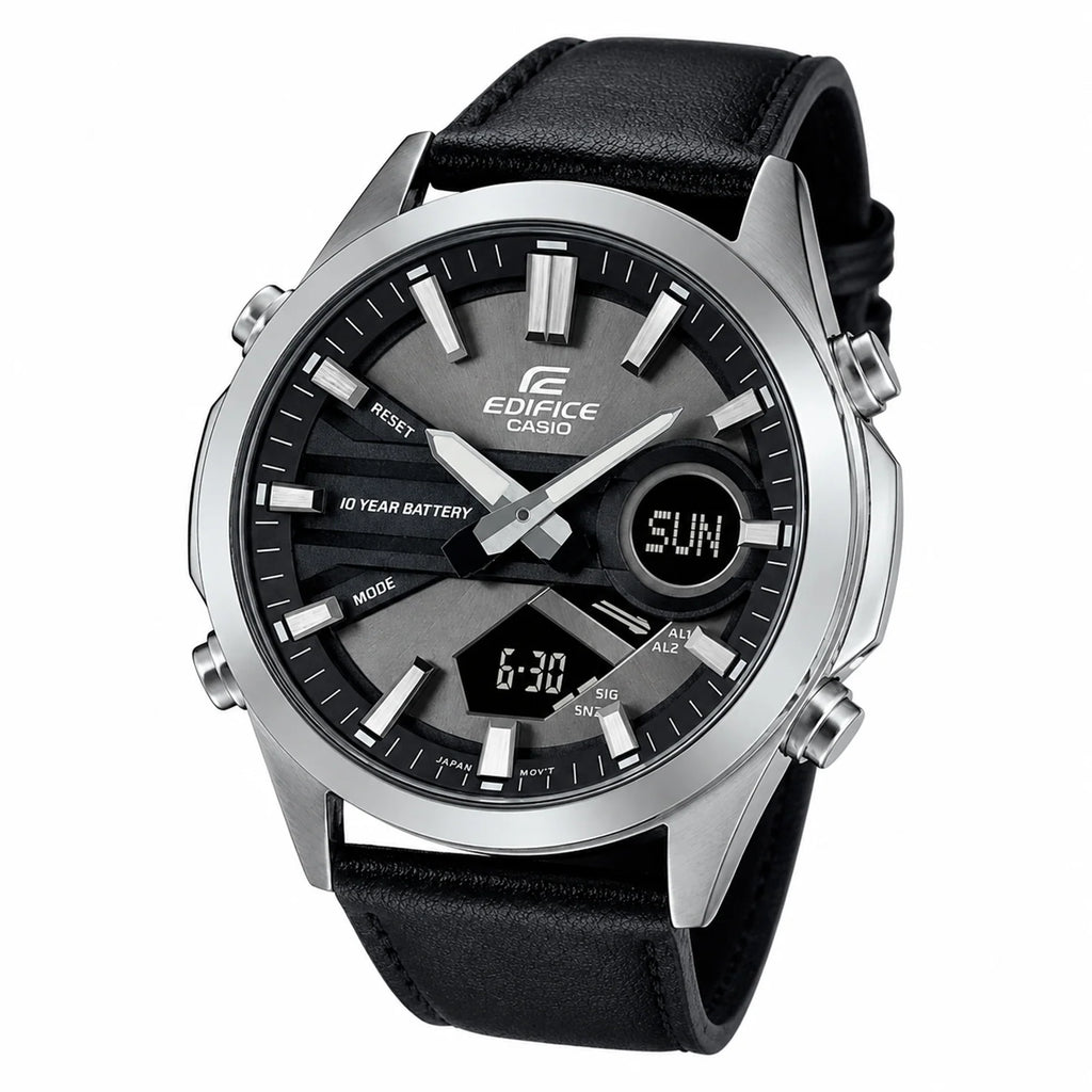 Reloj Casio Edifice EFV-C120L-8ADF Gris Cuero 100M
