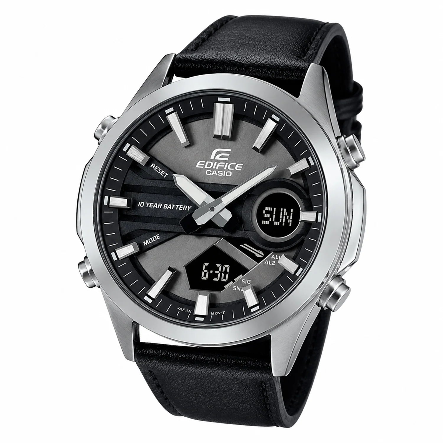 Reloj Casio Edifice EFV-C120L-8ADF Gris Cuero 100M