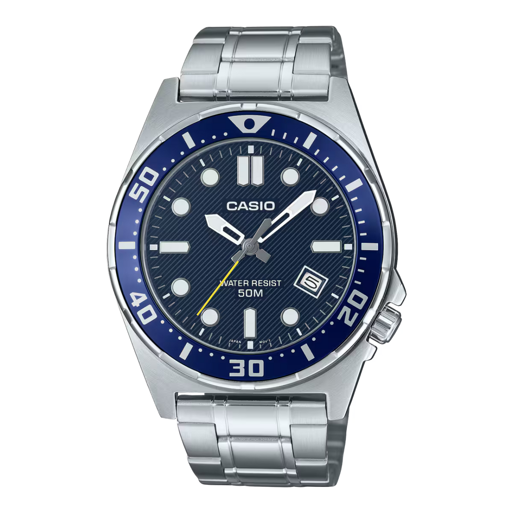 Reloj Casio MTD-135D-2AV Acero Inoxidable Esfera Azul Deportivo 100M