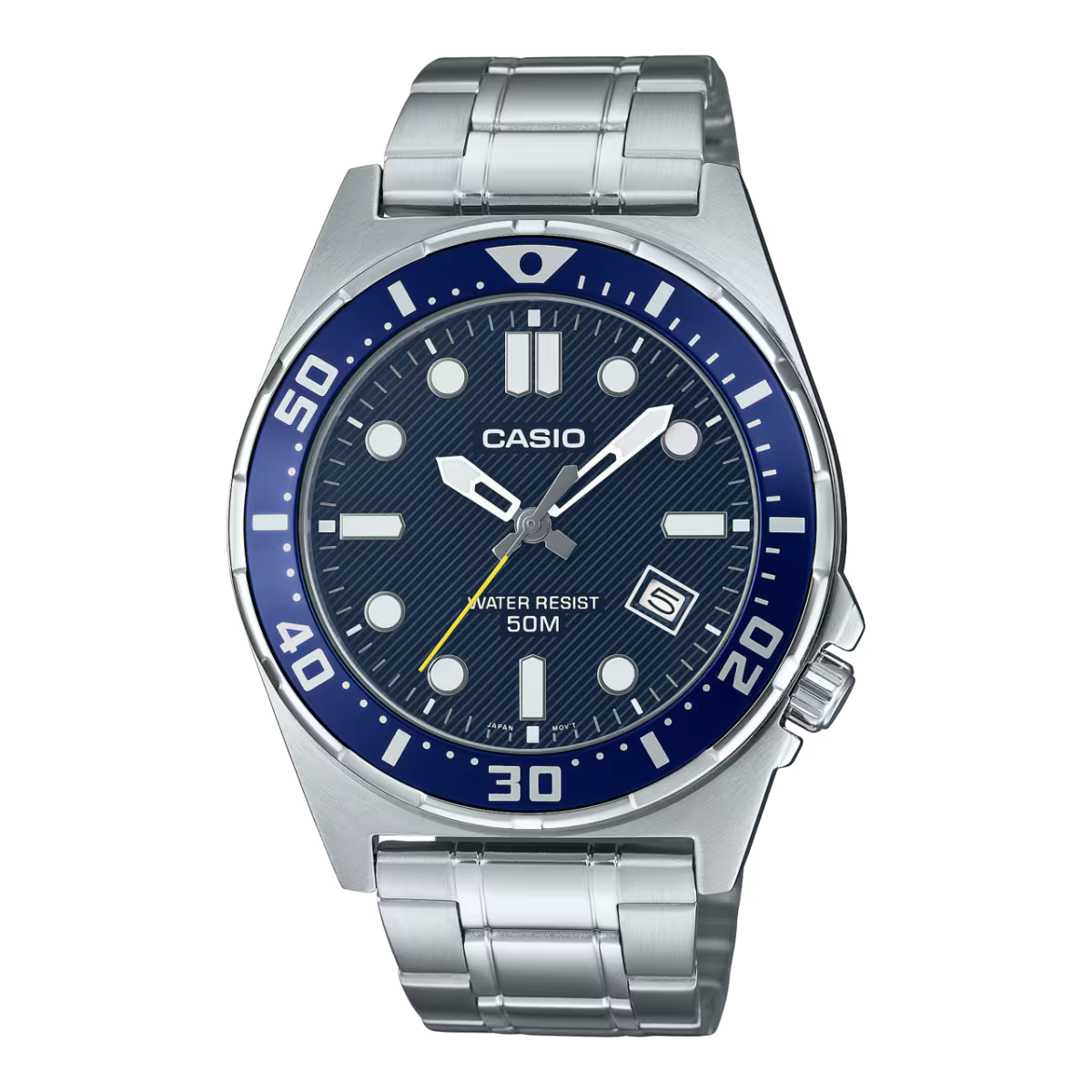 Reloj Casio MTD-135D-2AV Acero Inoxidable Esfera Azul Deportivo 100M
