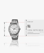 Reloj Casio MTP-V006D-7B2 Acero Inoxidable Esfera Blanca Clásico Elegante