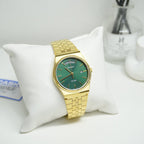 Reloj Casio MTP-B146G-3AV Dorado Esfera Verde Acero Inoxidable 50M