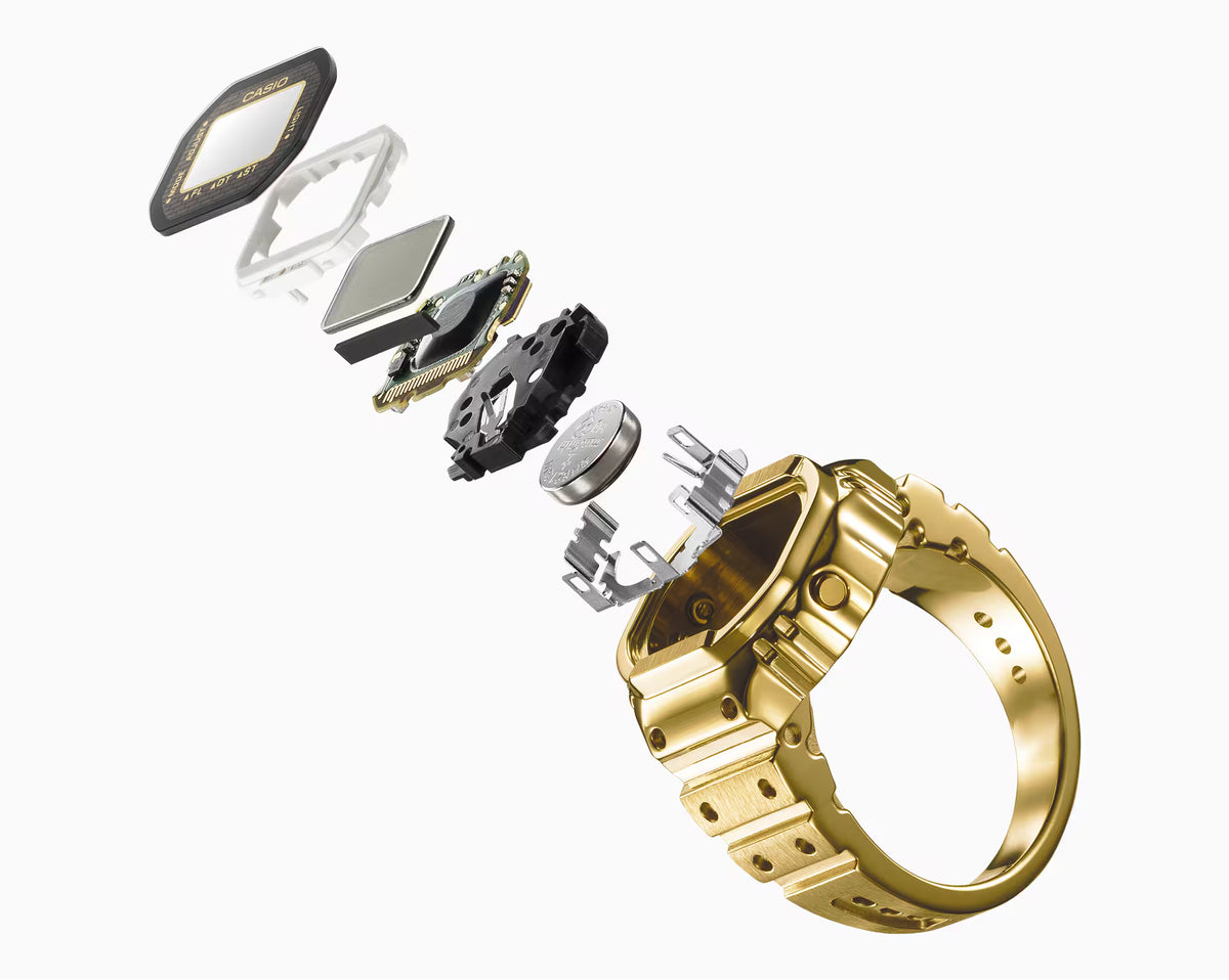 Reloj Anillo Casio CRW-001JB-9DR Dorado J Balvin Edición Especial