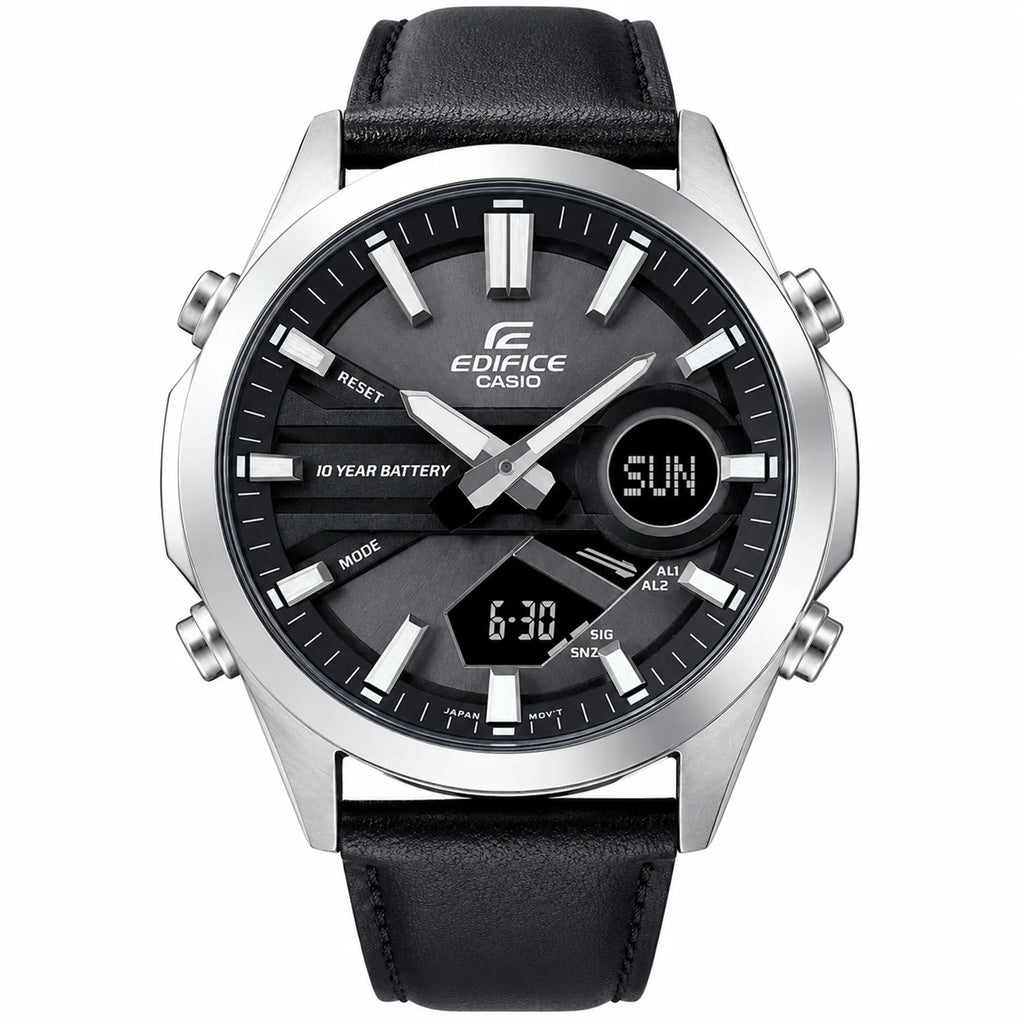 Reloj Casio Edifice EFV-C120L-8ADF Gris Cuero 100M