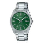 Reloj Casio MTP-1302D-3AV Acero Inoxidable Esfera Verde Fecha 50M
