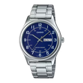 Reloj Casio MTP-V006D-2B Acero Inoxidable Esfera Azul Clásico