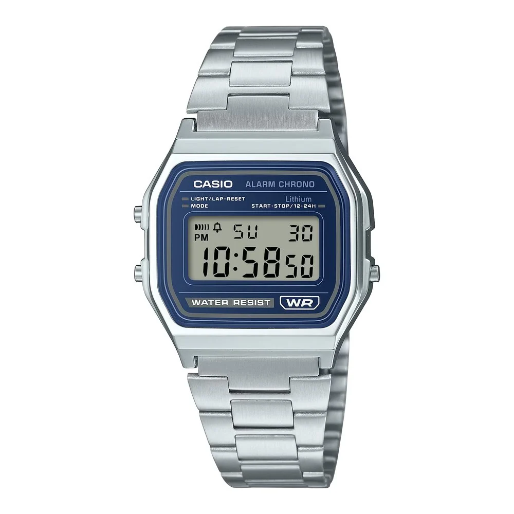 Reloj Casio Vintage A158WEA-2DF Plateado Digital Clásico