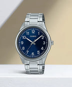 Reloj Casio MTP-V005D-2B4 Acero Inoxidable Azul Fecha 30M