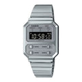 Reloj Casio A100WE-7B Plateado Digital Vintage Acero Inoxidable