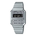 Reloj Casio A100WE-7B Plateado Digital Vintage Acero Inoxidable