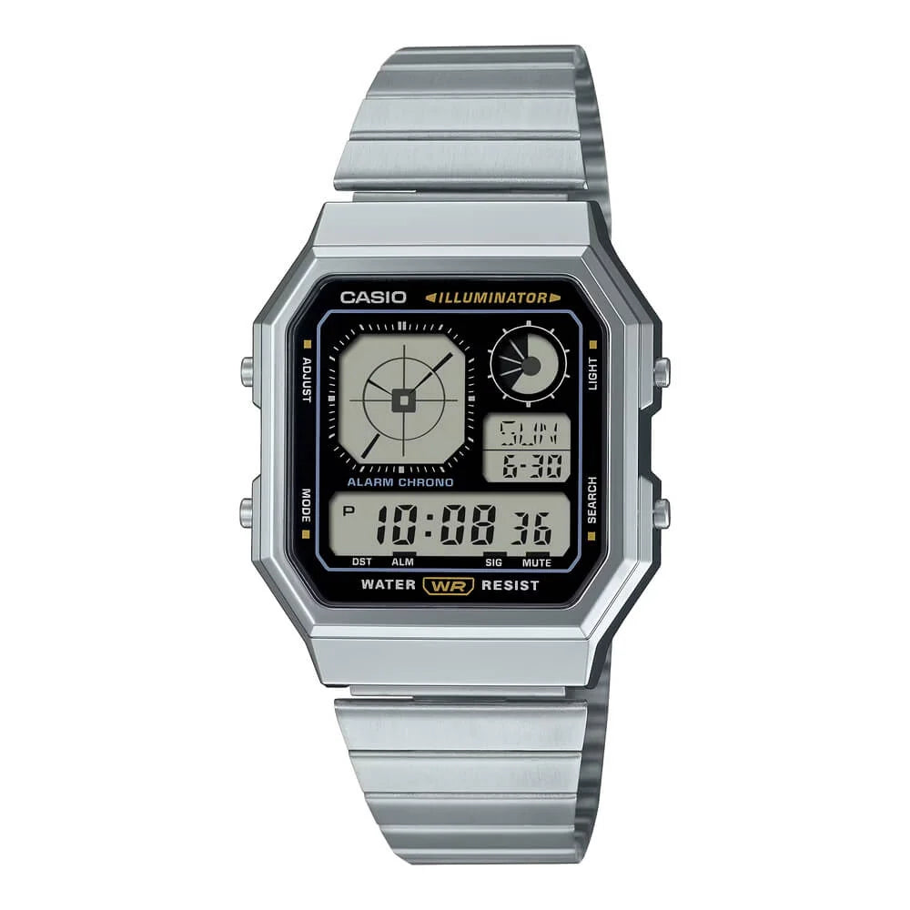 Reloj Casio Vintage A130WE-1ADF Plateado Digital Retro