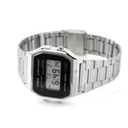 Reloj Casio Vintage A158WEA-1DF Plateado Digital Negro