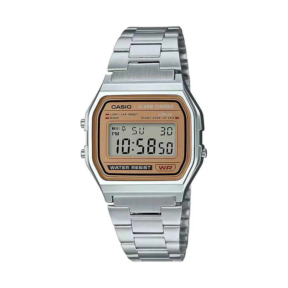 Reloj Casio Vintage A158WEA-9DF Plateado Digital Clásico