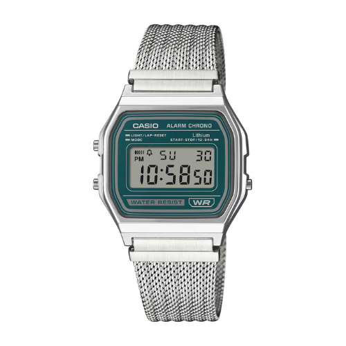 Reloj Casio A158WEM-3 Verde Digital Vintage Acero Inoxidable