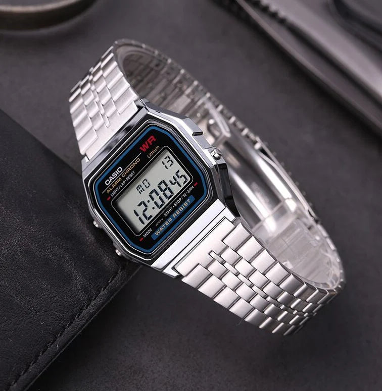Reloj Casio A159W-N1DF Digital Plateado Retro Acero Inoxidable