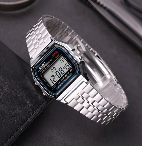 Reloj Casio A159W-N1DF Digital Plateado Retro Acero Inoxidable