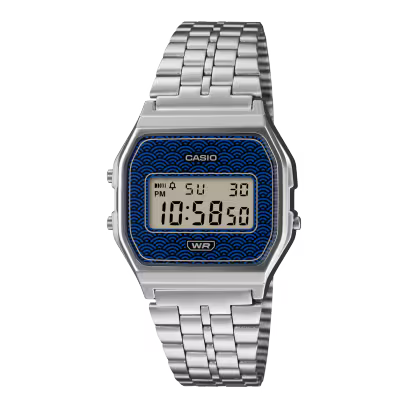 Reloj Casio Vintage A159WEVJ-2DR Azul Índigo Seigaiha Made in Japan
