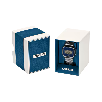 Reloj Casio Vintage A159WEVJ-2DR Azul Índigo Seigaiha Made in Japan