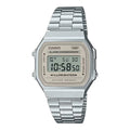 Reloj Casio A168WA-8AY Plateado Digital Vintage Acero Inoxidable