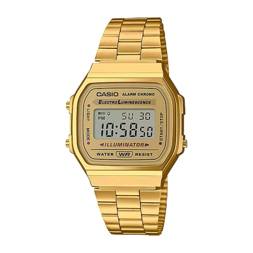 Reloj Casio A168WG-9 Dorado Digital Vintage Acero Inoxidable