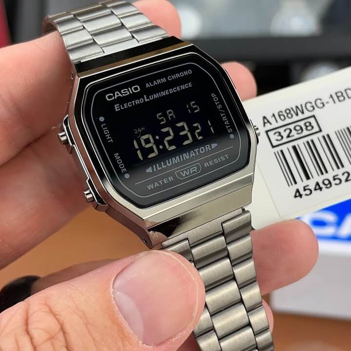Reloj Casio Vintage A168WGG-1BDF Gris Digital Electro-Luminiscente