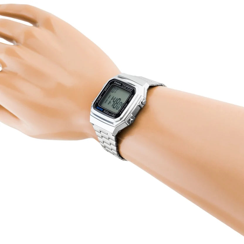 Reloj Casio Vintage A178WA-1ADF Plateado Digital Batería 10 Años