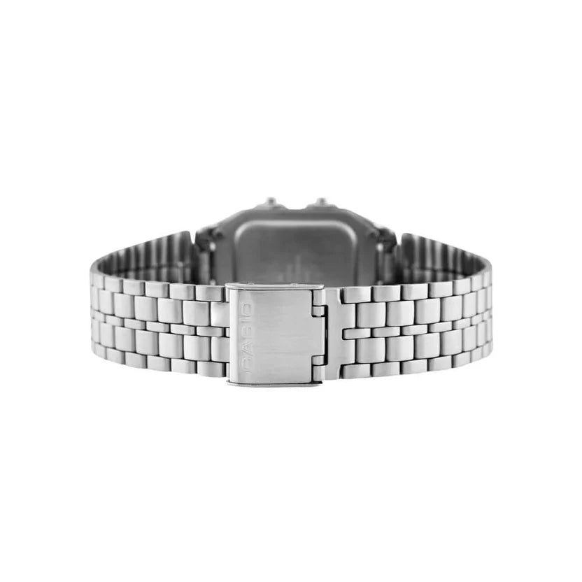 Reloj Casio A500WA-1 Plateado Retro World Time