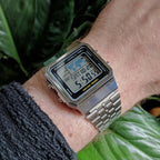 Reloj Casio A500WA-1 Plateado Retro World Time