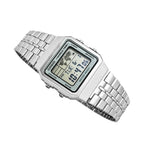 Reloj Casio Vintage A500WA-7DF Plateado Digital Hora Mundial