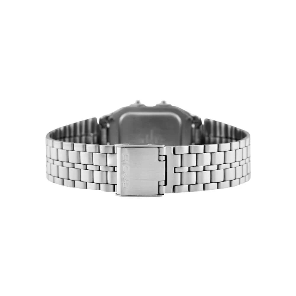 Reloj Casio Vintage A500WA-7DF Plateado Digital Hora Mundial
