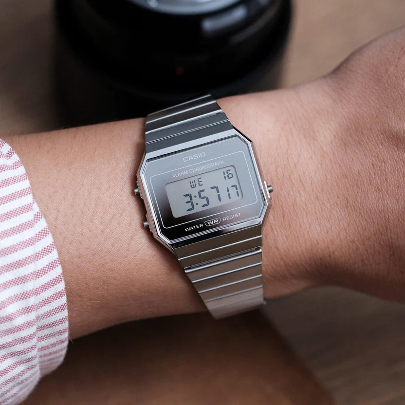 Reloj Casio A700WEV-7A Plateado Retro Acero