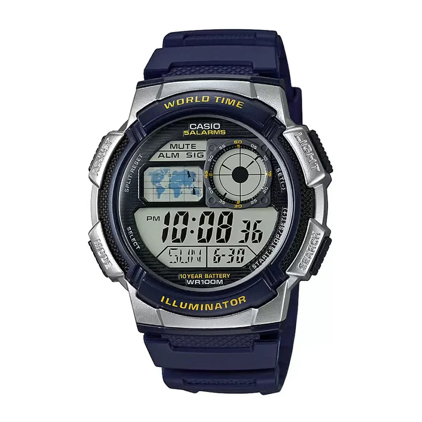 Reloj Casio AE-1000W-2AVDF Azul Hora Mundial 100M