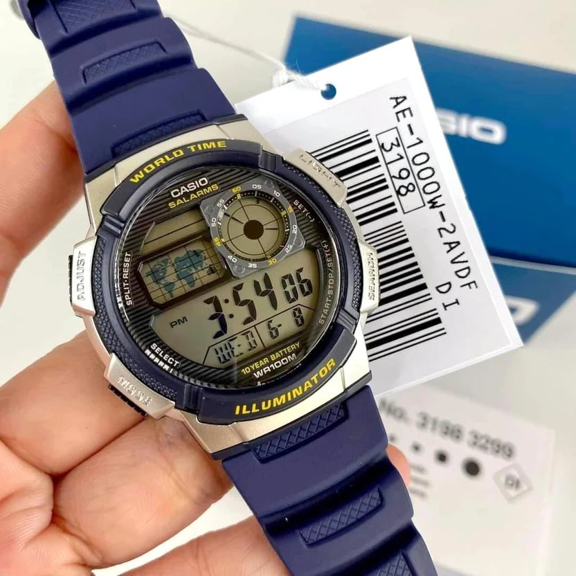 Reloj Casio AE-1000W-2AVDF Azul Hora Mundial 100M