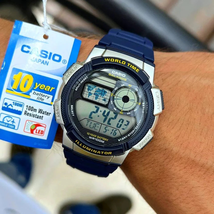 Reloj Casio AE-1000W-2AVDF Azul Hora Mundial 100M