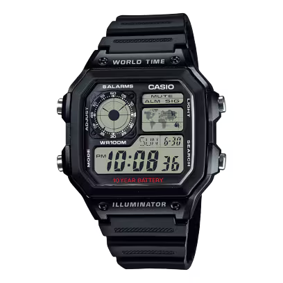 Reloj Casio AE-1200WH-1AV Digital World Time 100M