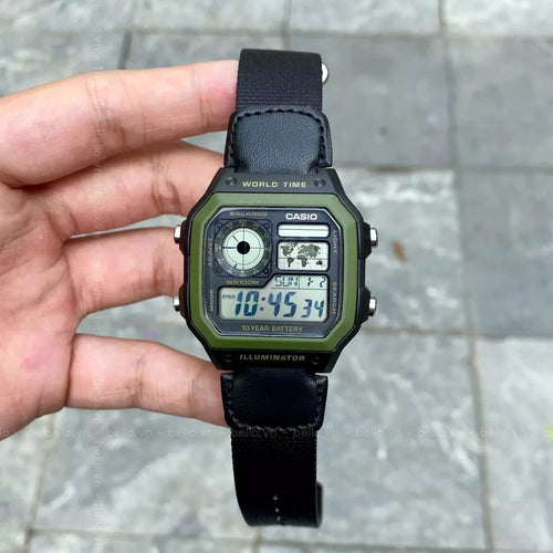 Reloj Casio AE-1200WHB-1BV Negro Tela 100M