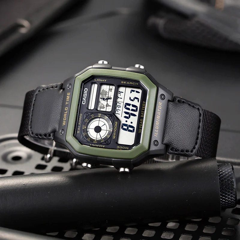 Reloj Casio AE-1200WHB-1BV Negro Tela 100M
