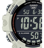 Reloj Casio AE-1500WH-8B2V Digital Blanco Gris Claro Pantalla Negativa 100M
