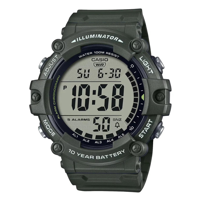Reloj Casio AE-1500WHX-3AVDF Digital 100M Batería 10 Años
