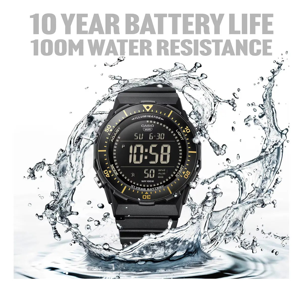 Reloj Casio AE-1700H-1BV Digital Negro Deportivo Resina 100M