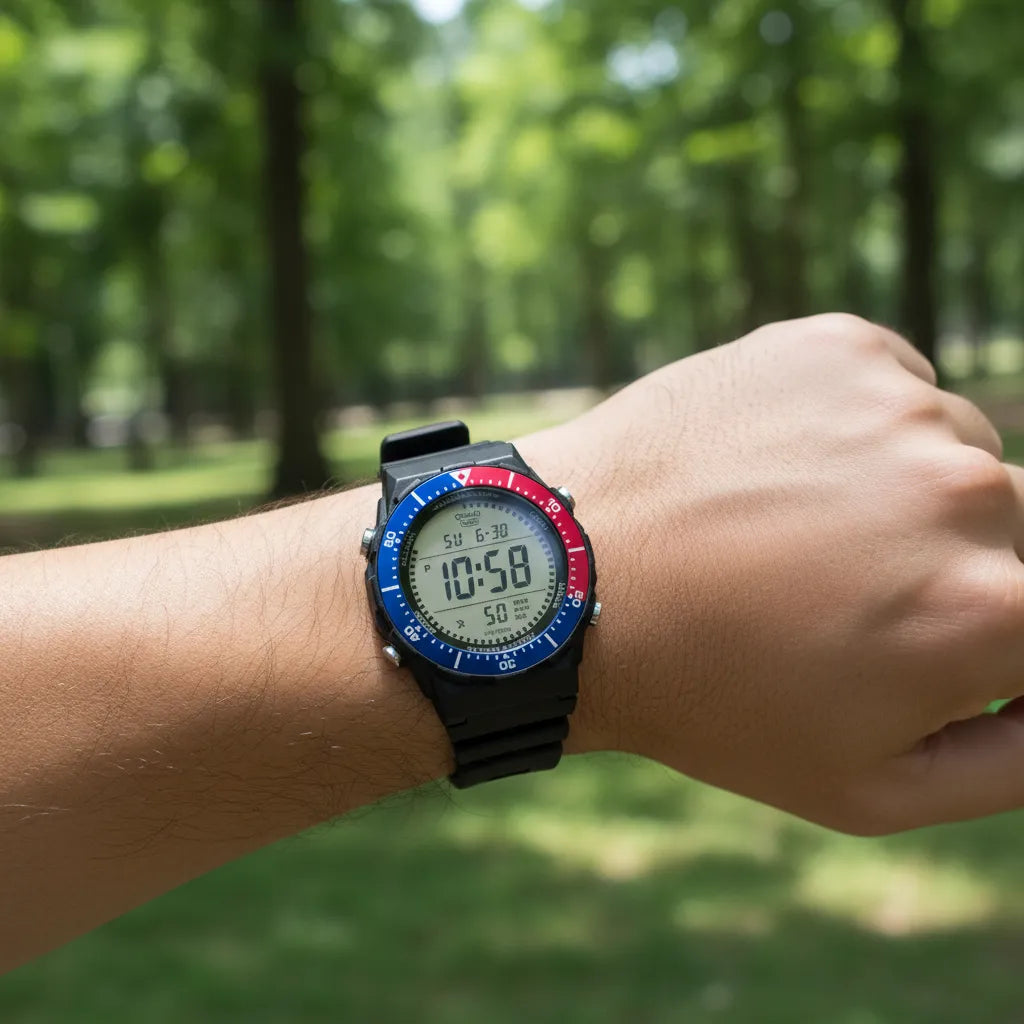 Reloj Casio AE-1700H-1A2V Digital Negro Detalles Azules 100M