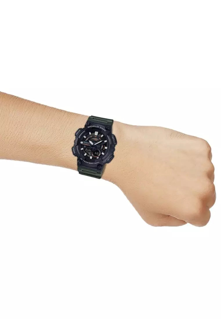 Reloj Casio AEQ-110W-3AV Verde Resina 100M