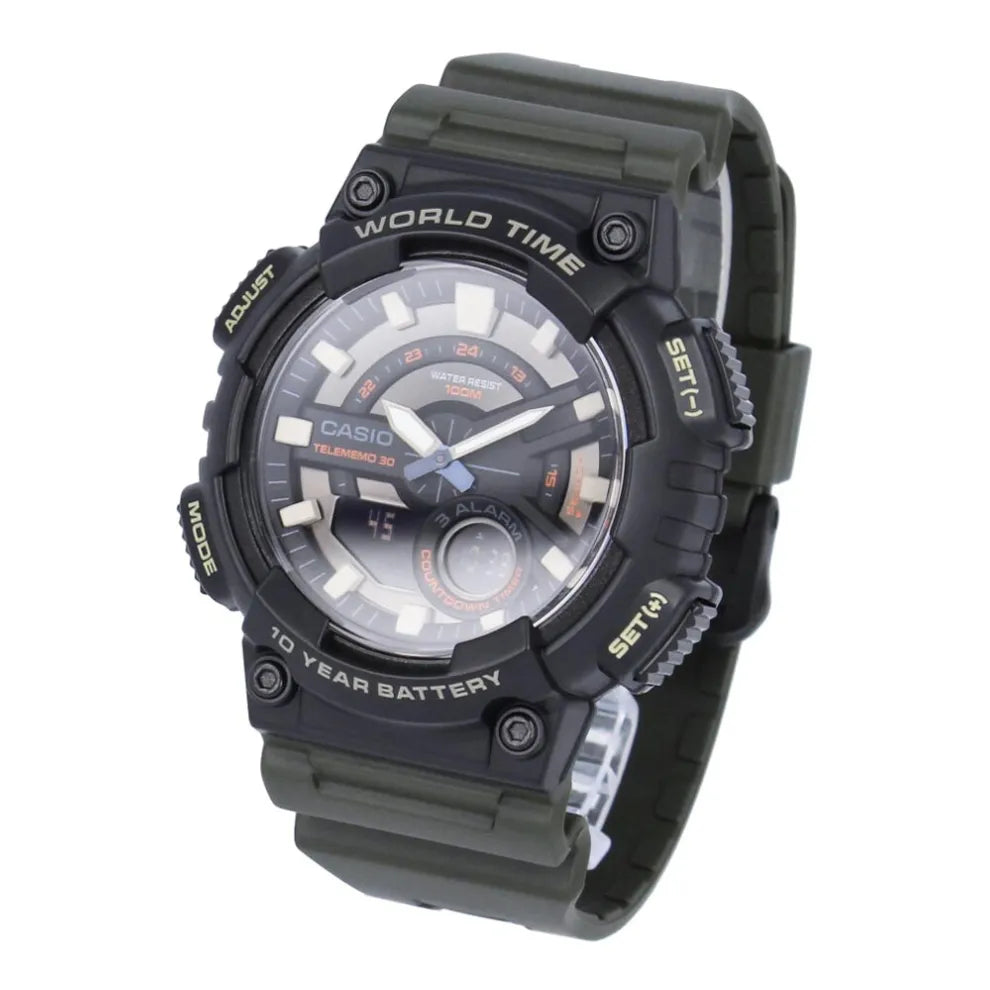 Reloj Casio AEQ-110W-3AV Verde Resina 100M